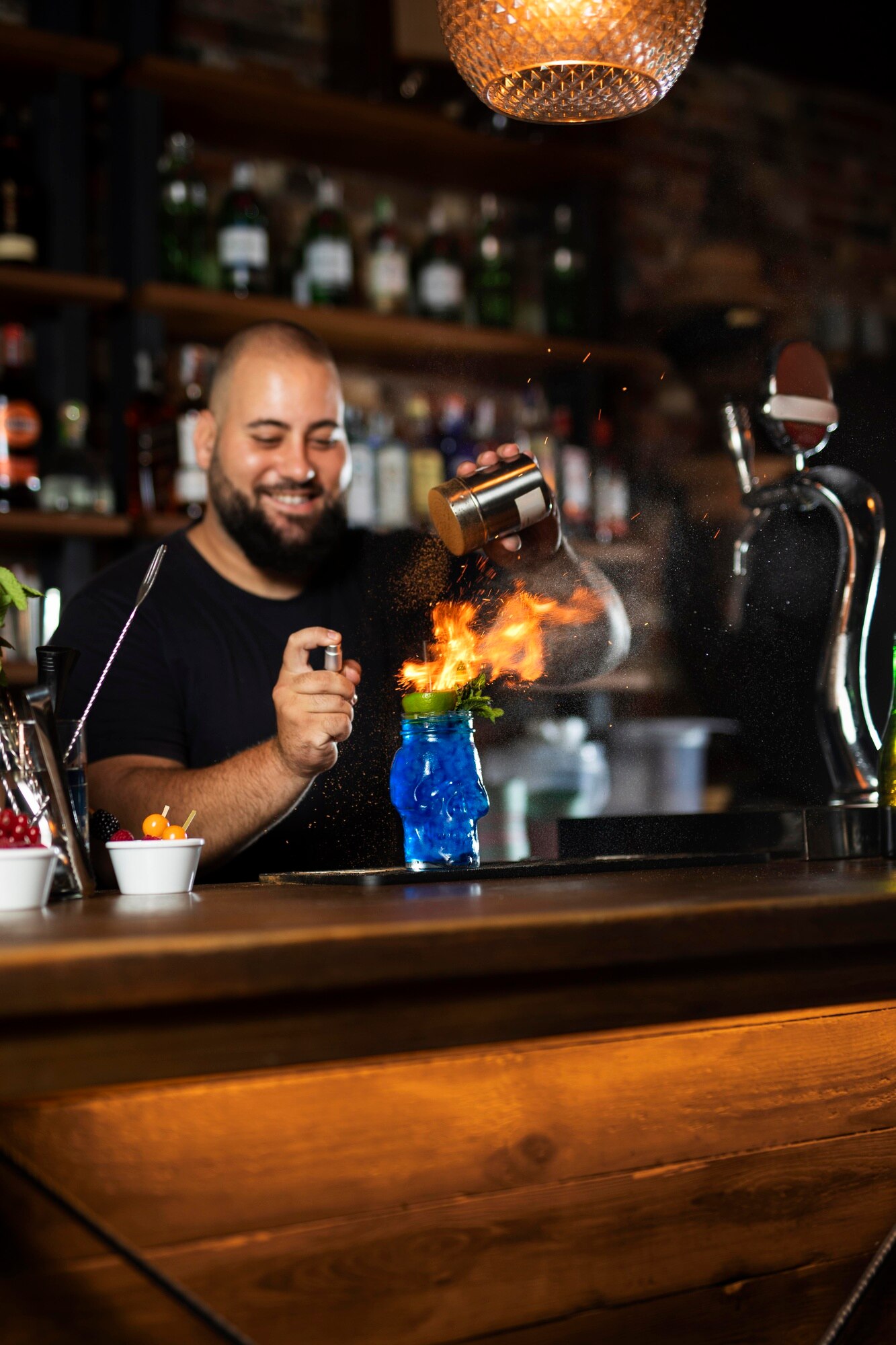 Close Up Bartender Creating Delicious Drink 23 2149125778